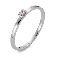 Bague solitaire Or blanc 18K Diamant blanc, 0.04 ct, brillant, w-si-564858