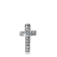 Pendentif Or blanc 18K Diamant 0.05 ct, 13 Pierres, p1 Croix-564991