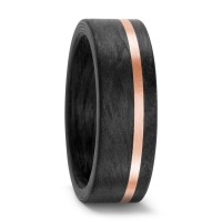 Partnerring 750/18 K Rotgold, Carbon-565349