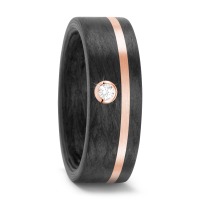 Partnerring 750/18 K Rotgold, Carbon Diamant weiss, 0.05 ct, w-si-565350