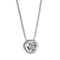 Chaînette avec pendentif Argent Zircone 38 cm Ø5 mm-565625