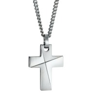 Chaînette avec pendentif Acier inoxydable Croix 50 cm-565731