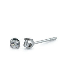 Ohrstecker 750/18 K Weissgold Zirkonia 2 Steine Ø4 mm-565855