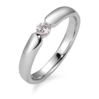 Bague solitaire Or blanc 18K Diamant blanc, 0.17 ct, brillant, w-si-565929