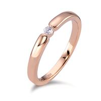 Bague solitaire Or rose 18K Diamant blanc, 0.06 ct, brillant, w-si-565946