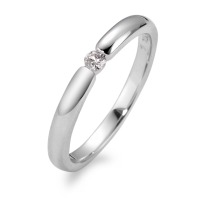 Bague solitaire Or blanc 18K Diamant blanc, 0.06 ct, brillant, w-si-565947