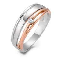 Bague Or blanc 18K, Or rouge 18K Diamant blanc, 0.05 ct, brillant, w-si-565971