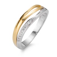 Bague Or blanc 18K, Or jaune 18K Diamant blanc, 0.05 ct, 10 Pierres, brillant, w-si-565977