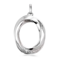Pendentif Or blanc 18K Diamant blanc, 0.10 ct, 11 Pierres, brillant, w-si-566018