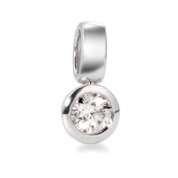 Pendentif Or blanc 18K Diamant blanc, 0.20 ct, brillant, w-si Ø5.5 mm-566086