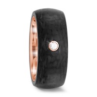 Partnerring 585/14 K Rosegold, Carbon Diamant 0.06 ct, tw-si-567232