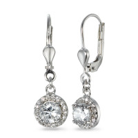 Pendant d'oreilles Argent Zircone Rhodié-567960