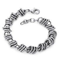 Bracelet Acier inoxydable 18.5-21.5 cm Ø10 mm-568179