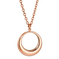 Chaînette avec pendentif Acier inoxydable rosé PVD 60 cm Ø34 mm-568245