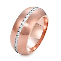 Fingerring Edelstahl Zirkonia rosé IP beschichtet-568587