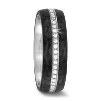 Partnerring 950 Palladium, Carbon Diamant 0.14 ct, 28 Steine, w-si-568854