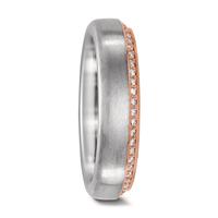 Partnerring 750/18 K Weissgold, 750/18 K Rotgold Diamant 0.265 ct, 53 Steine, w-si-568973