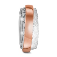 Partnerring 750/18 K Weissgold, 750/18 K Rotgold-568982