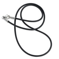 Cordon de cou Caoutchouc, Acier inoxydable 42 cm Ø2 mm-569107