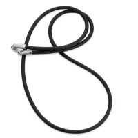 Cordon de cou Caoutchouc, Acier inoxydable 50 cm Ø3 mm-569109