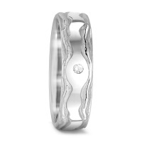 Partnerring 750/18 K Weissgold Diamant 0.045 ct, w-si-569444
