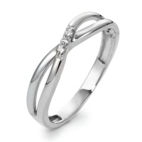 Bague Or blanc 9K Zircone 3 Pierres-569535
