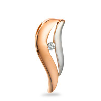 Pendentif Or rose 9K, Or blanc 9K Zircone-569540