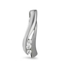 Pendentif Or blanc 9K Zircone 3 Pierres-569545