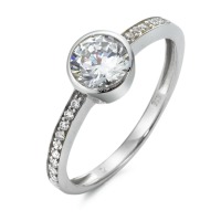 Bague Or blanc 9K Zircone 19 Pierres-569556