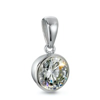 Pendentif Or blanc 9K Zircone-569588