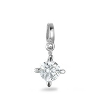 Pendentif Or blanc 9K Zircone-570140