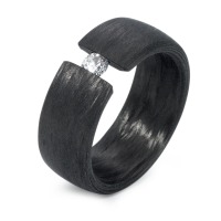 Bague Carbone Zircone-570171