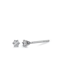 Clous d'oreilles Or blanc 18K Diamant 0.15 ct, 2 Pierres, w-si Ø3 mm-570649