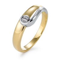 Bague Or jaune 18K, Or blanc 18K Diamant 0.05 ct, w-si-570706