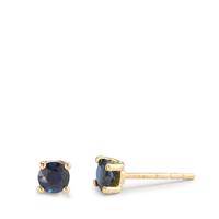 Clous d'oreilles Or jaune 18K Saphir 2 Pierres Ø4 mm-570744