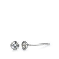 Ohrstecker 750/18 K Weissgold Zirkonia 2 Steine Ø3.5 mm-570760