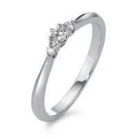 Bague Or blanc 18K Diamant 0.14 ct, 3 Pierres, w-si-570807