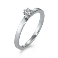 Bague solitaire Or blanc 18K Diamant 0.15 ct, w-si-570835