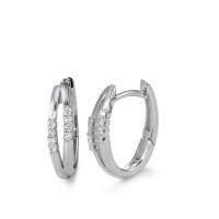 Créoles à charnières Or blanc 18K Diamant blanc, 0.11 ct, 16 Pierres, brillant, w-si-571044