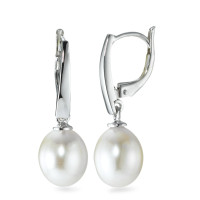 Pendant d'oreilles Or blanc 9K perle d'eau douce-571349