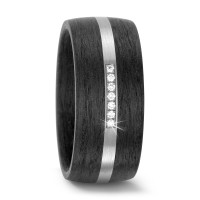 Partnerring 500 Palladium, Carbon Diamant 0.049 ct, 7 Steine, w-si-571419