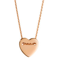 Collier Or rouge 14K Coeur 42 cm Ø8 mm-571491