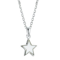 Chaînette avec pendentif Argent nacre Étoile 36-38 cm Ø10 mm-572140