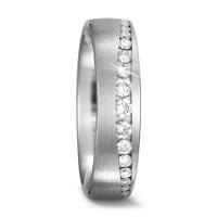 Partnerring 750/18 K Weissgold Diamant 0.226 ct, 19 Steine, tw-si-572675