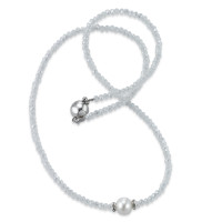 Collier Acier inoxydable Cristal perle d'eau douce blanc 7.5-8 mm 41 cm-572928