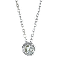 Chaînette avec pendentif Argent Zircone Rhodié 38-40 cm Ø7 mm-573097