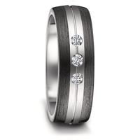 Alliance Titane, Carbone Diamant 0.09 ct, 3 Pierres, w-si-573312