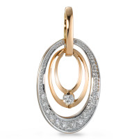 Pendentif Or rouge 18K Diamant 0.10 ct, 13 Pierres, brillant, w-si-573377