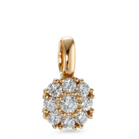 Pendentif Or rouge 18K Diamant 0.15 ct, 9 Pierres, brillant, w-si Ø5 mm-573393