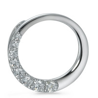 Pendentif Or blanc 9K Zircone 8 Pierres Ø17 mm-573414